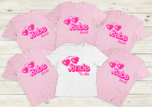 Bride to Be & Babe Squad Hen Party T-shirts