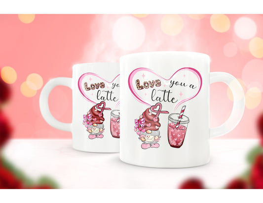 Love You A Latte Gonk Heart Themed 11oz Mug
