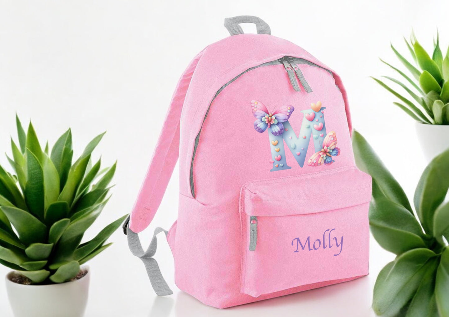 Butterfly Themed Initial Personalised Backpack