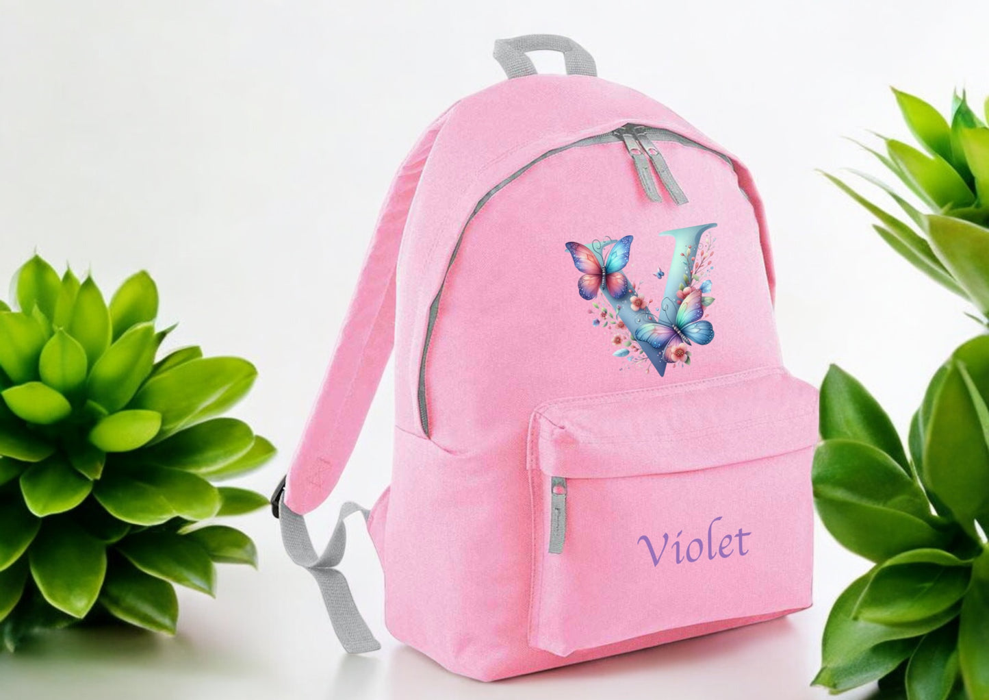 Butterfly Themed Initial Personalised Backpack