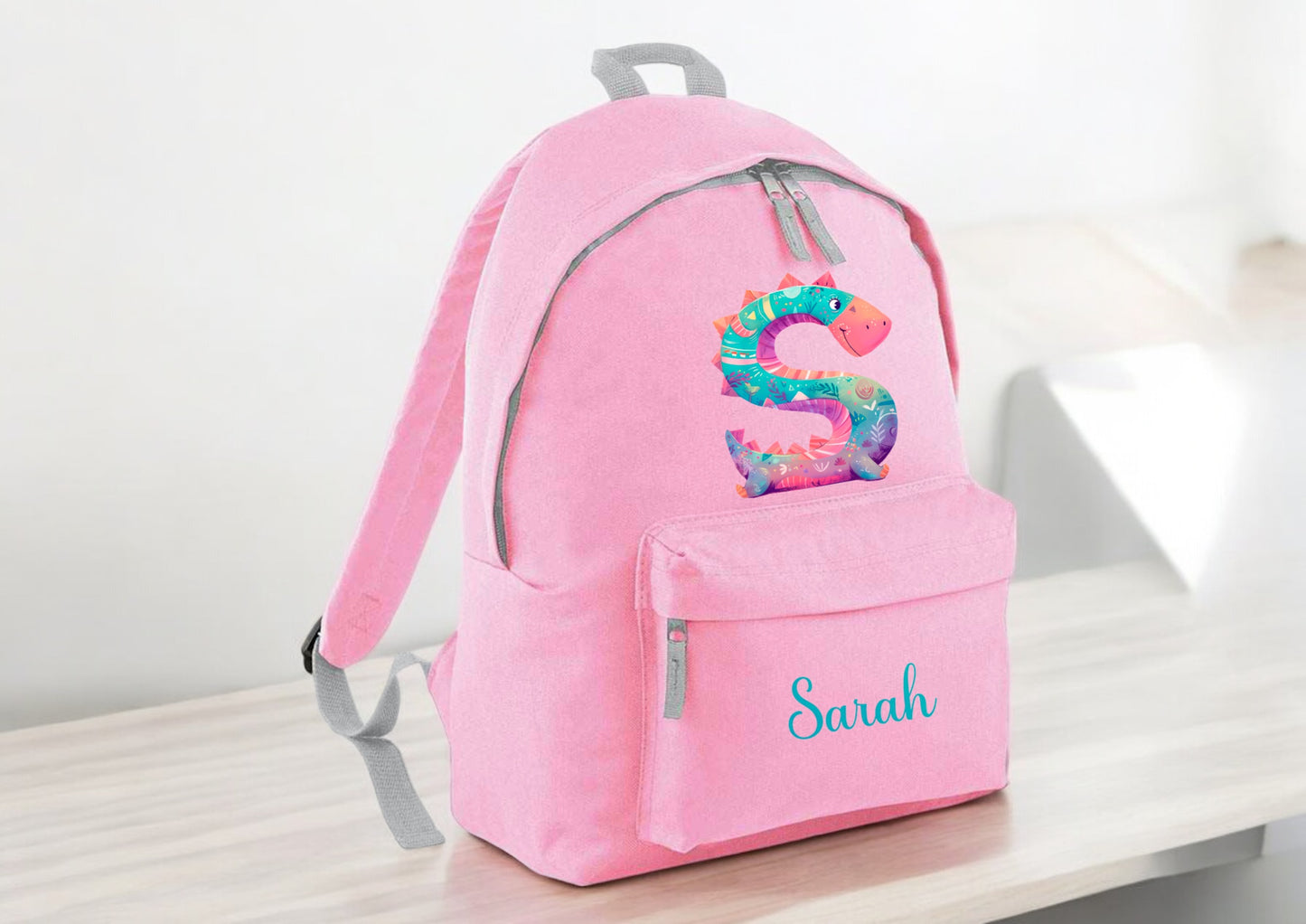 Dinosaur Themed Initial Personalised Backpack