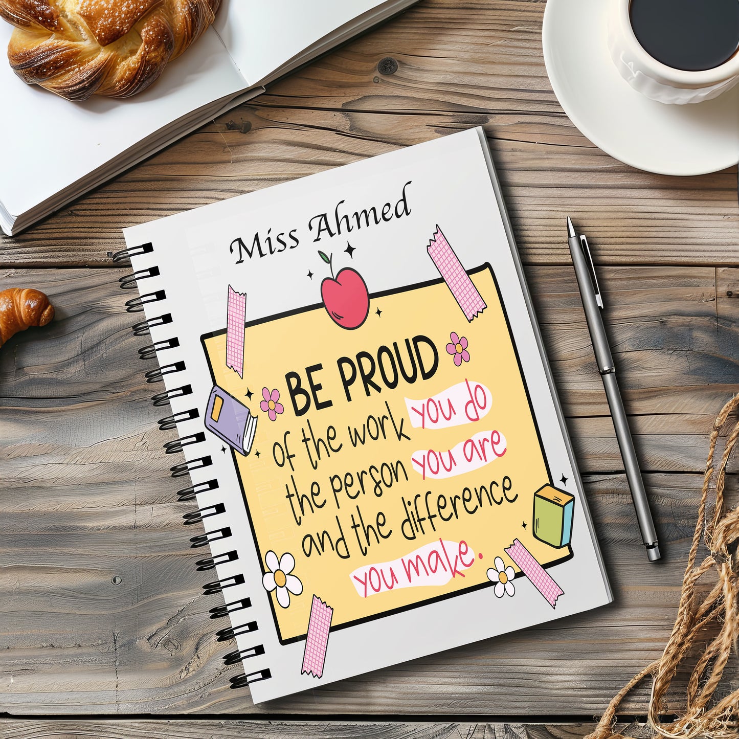 Personalised Be Proud Notebook