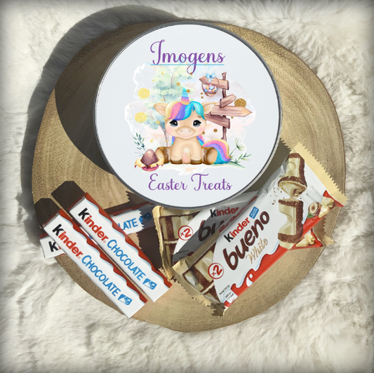 Personalised Unicorn Themed Easter Tin